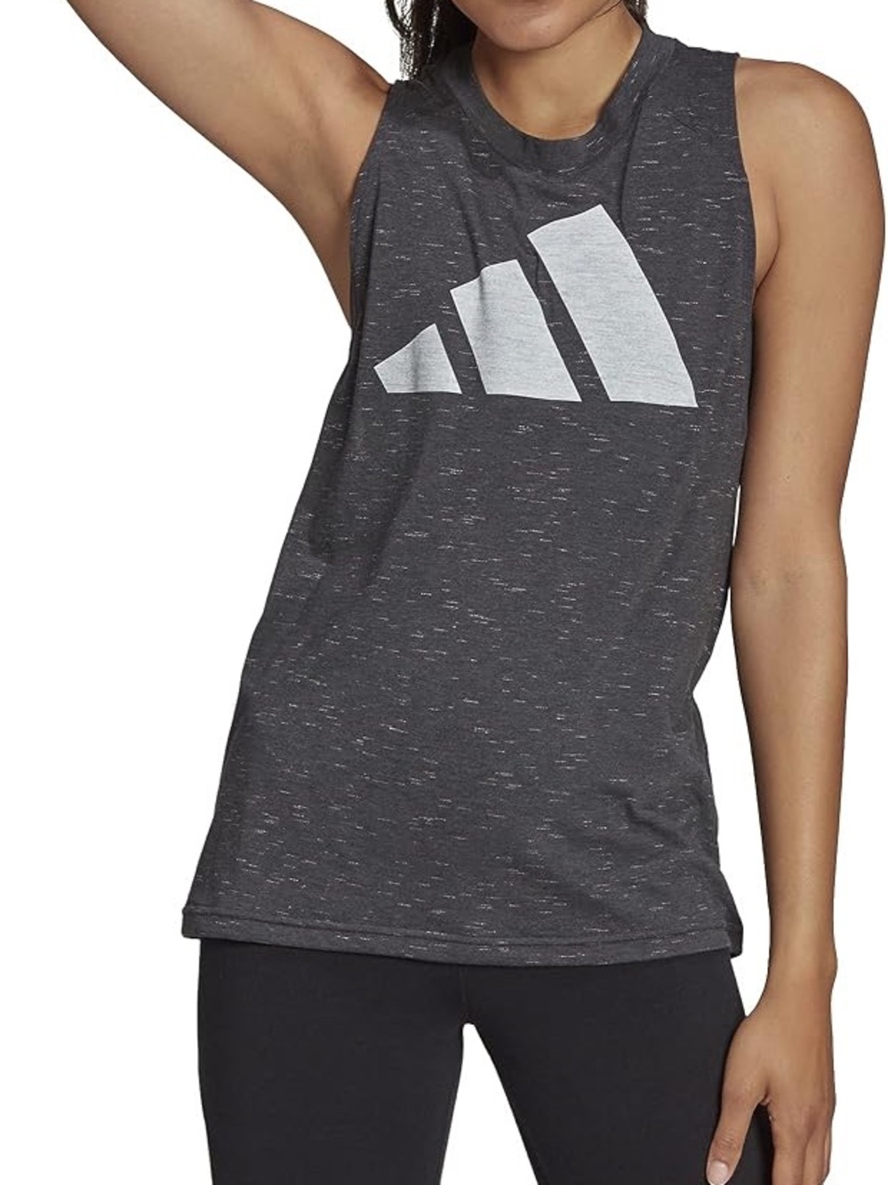 Adidas charcoal gray high neck tank top size medium